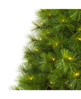 Nearly Natural Scotch Pine Artificial Christmas Tree with 350 Clear Led Lights