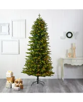 Nearly Natural Belgium Fir "Natural Look" Artificial Christmas Tree with 550 Clear Led Lights