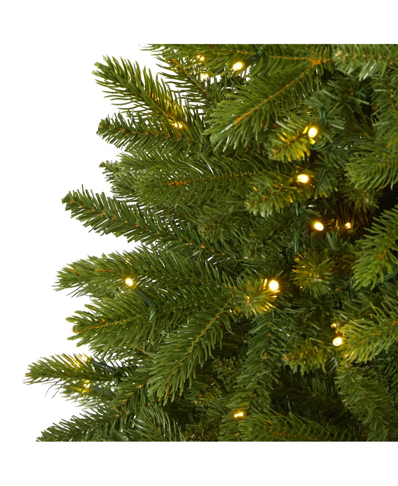 Nearly Natural Sierra Spruce "Natural Look" Artificial Christmas Tree with 200 Clear Led Lights
