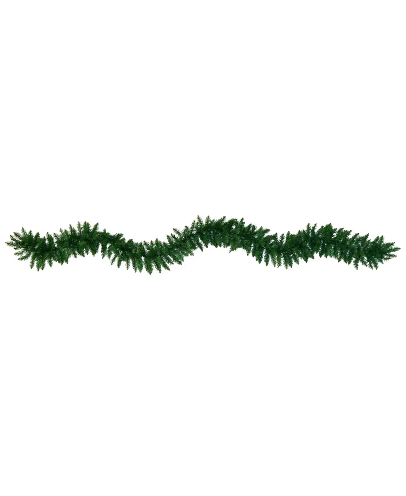 Nearly Natural Christmas Pine Artificial Garland with 50 Warm Led Lights