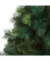 Nearly Natural Assorted Scotch Pine Artificial Christmas Tree with 250 Led Lights