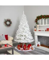 Nearly Natural Artificial Christmas Tree with 1000 Bendable Branches and 350 Clear Led Lights