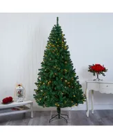 Nearly Natural Northern Tip Artificial Christmas Tree with 450 Clear Led Lights