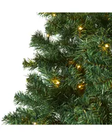 Nearly Natural Northern Tip Pine Artificial Christmas Tree with Clear Led Lights