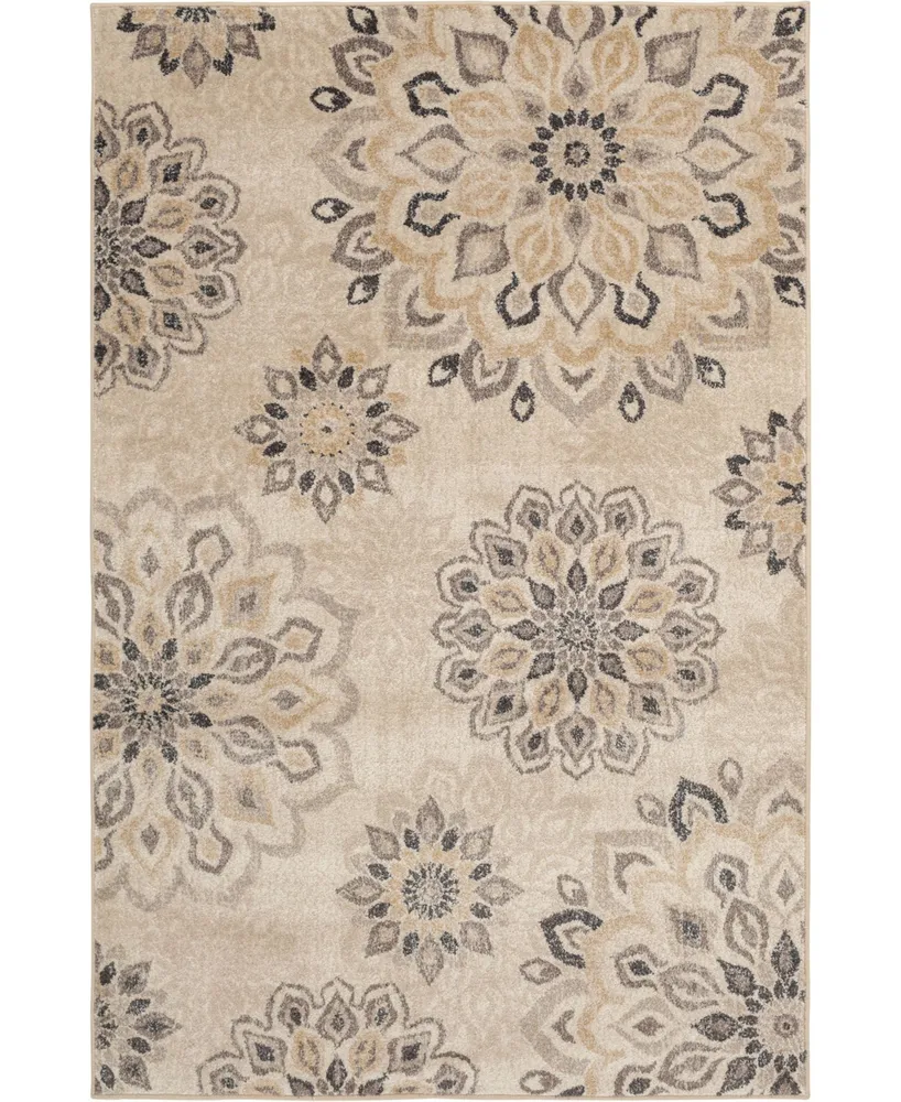 Portland Textiles Cassandra Asterin Bone 7'10" x 9'10" Area Rug