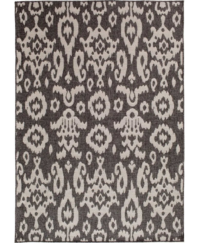 Portland Textiles Palermo Tusk Gray 5'3" x 7'7" Outdoor Area Rug