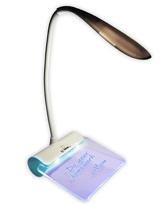 Linsay Smart Lamp with Led Message Notepad and 2 Usb Slot charging port - Blue