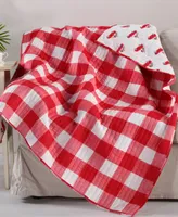 Levtex Christmas Road Trip Gingham Quilted Throw, 50" x 60"