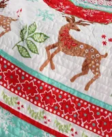 Levtex Let It Snow Festive Christmas Quilted Throw, 50" x 60"