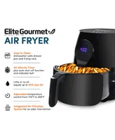 EliteElite Gourmet Digital 5.3 Qt Electric Hot Air Fryer with Xl Capacity 1350W