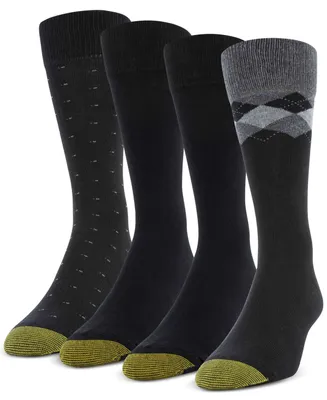 Men's 4-Pack Casual Argyle Crew Socks