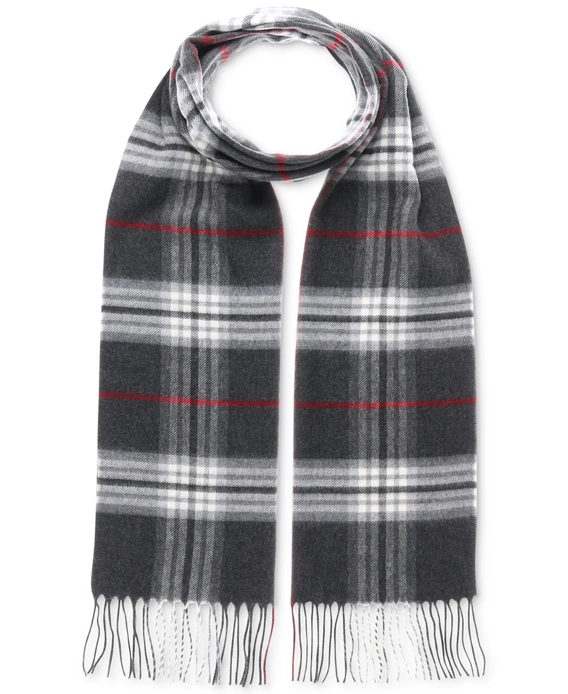 V. Fraas Men's Classic Plaid Cashmink Scarf