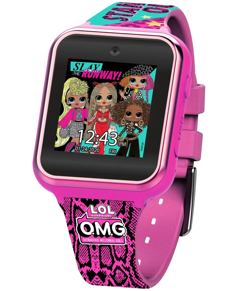Accutime Kid's Omg Multicolored Silicone Touchscreen Smart Watch 46x41mm