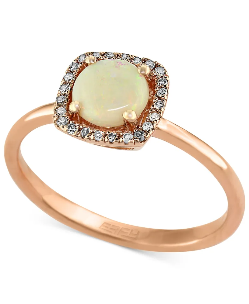 Aurora by Effy Opal (3/4 ct. t.w.) and Diamond Accent Ring in 14k Rose Gold