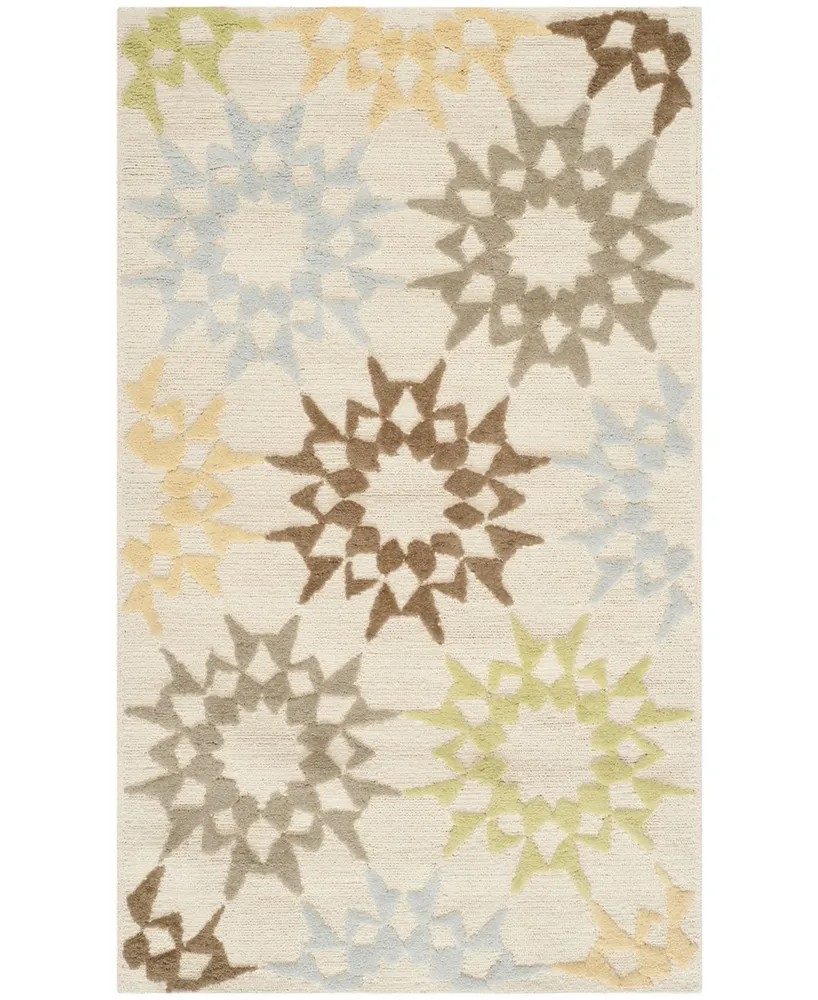 Martha Stewart Collection Quilt MSR1843A Creme 2'6" x 4'3" Area Rug