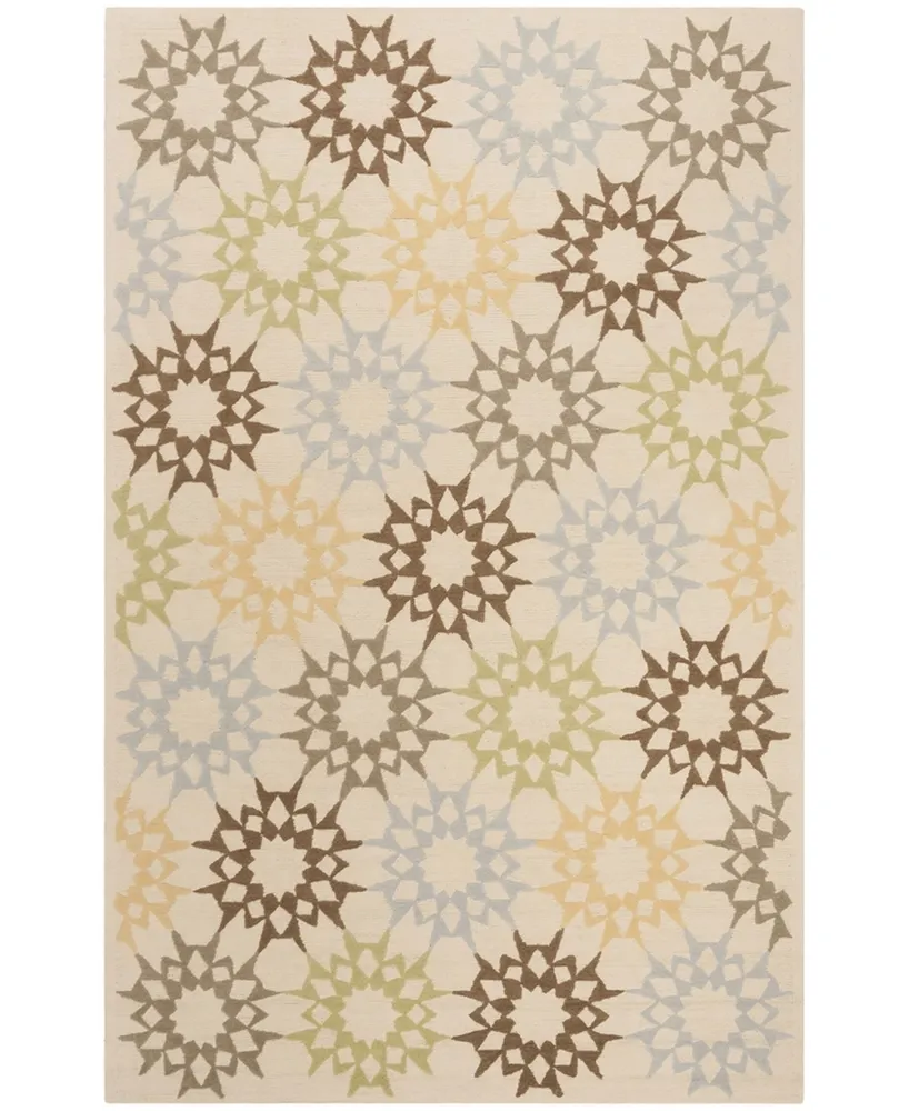 Martha Stewart Collection Quilt MSR1843A Creme 7'9" x 9'9" Area Rug