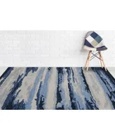 Amer Rugs Abstract Abs-7 Navy 5' x 8' Area Rug