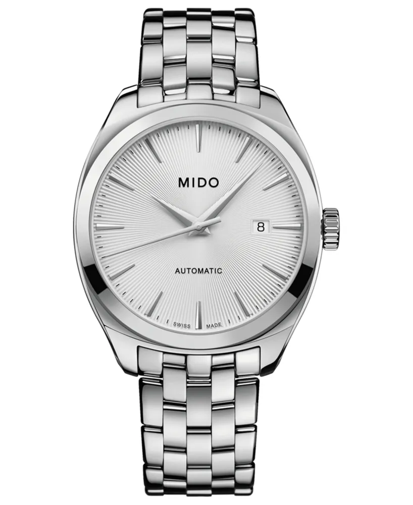 Mido Men's Swiss Automatic Belluna Royal Stainless Steel Bracelet Watch 41mm