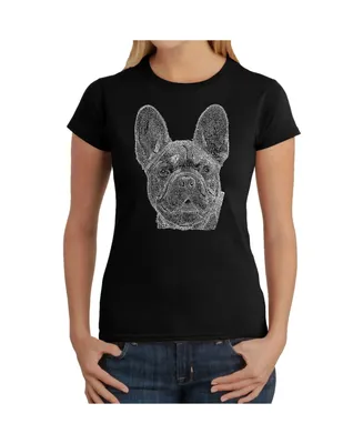La Pop Art Women's T-Shirt with French Bulldog Word