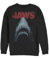 Fifth Sun Men's Jaws Poster Crew Fleece Pullover T-shirt