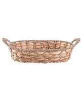 Vintiquewise Seagrass Fruit Bread Basket Tray with Handles