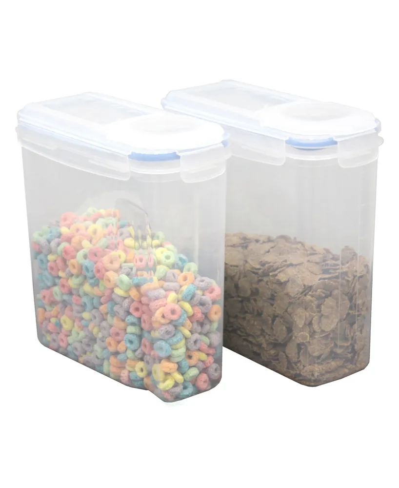 Vintiquewise Small Bpa-Free Plastic Food Cereal Containers with Airtight Spout Lid, Set of 2