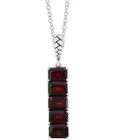 Effy Rhodolite Garnet Vertical Bar 18" Pendant Necklace (6-1/5 ct. t.w.) in Sterling Silver