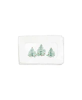 Vietri Lastra Holiday Small Rectangular Tray