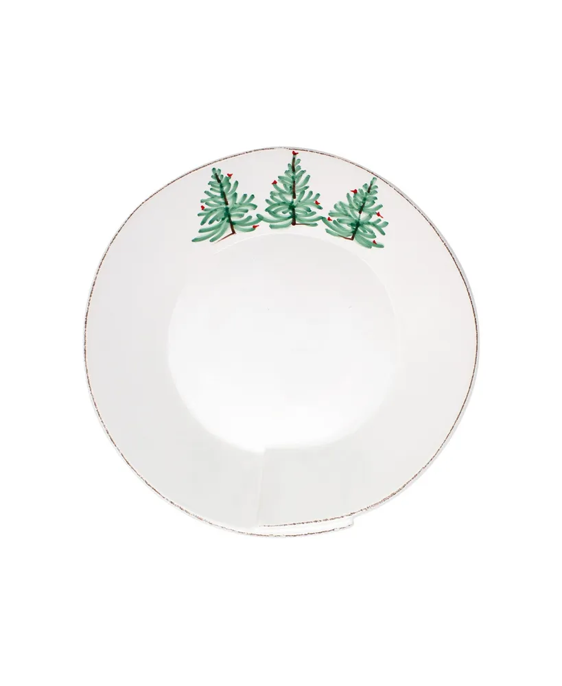 Vietri Lastra Holiday Medium Shallow Serving Bowl