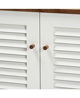Baxton Studio Coolidge 8-Shelf Shoe Storage Cabinet