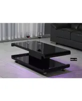 Artiva Usa La Casa Modern Euro Coffee Table with Remote Led Light