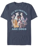 Fifth Sun Men's Disney Multi Franchise Dog Friends Short Sleeve T-shirt