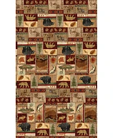 Laural Home Lodge Collage Tablecloth -70"x 120"