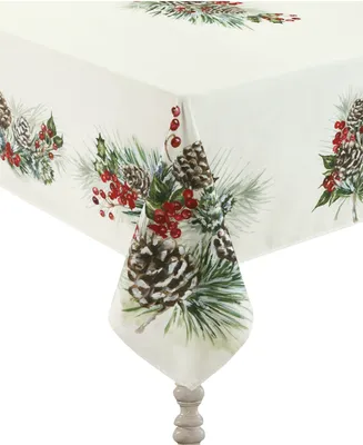 Laural Home Winter Garland Tablecloth -70"x 84"