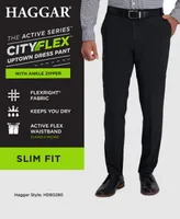 Haggar Men's The Active Series Uptown Slim-Fit Solid Dress Pants