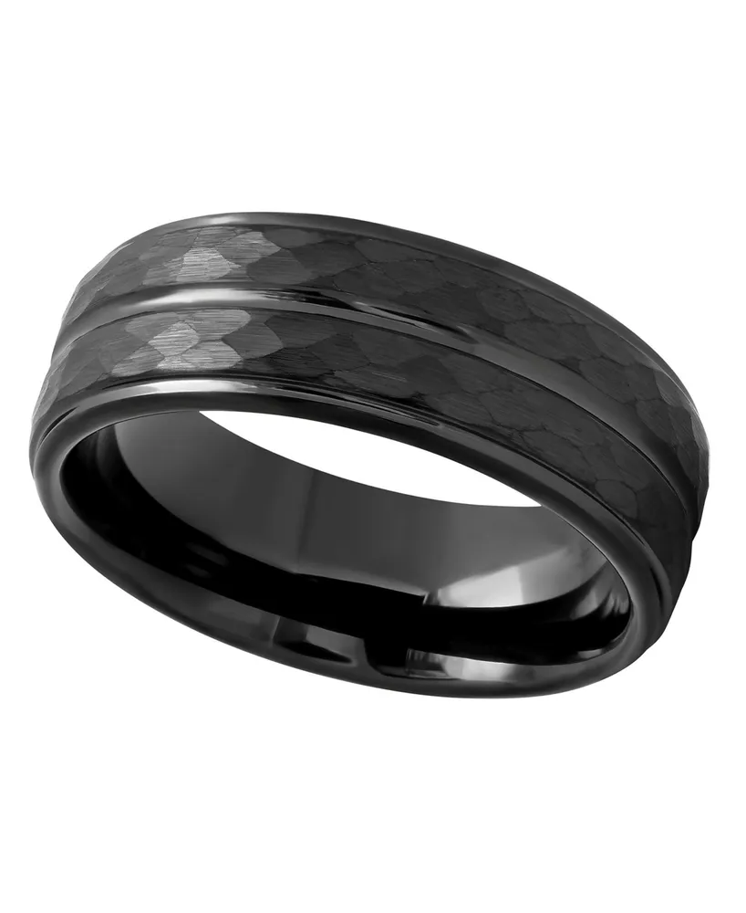 Macy's Men's Faceted Tantalum Wedding Band