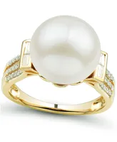 Honora Cultured Ming Pearl (12mm) & Diamond (1/5 ct. tw.) Ring in 14k Gold