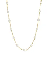 2028 Women's Gold Tone Imitation Pearl Chain Necklace