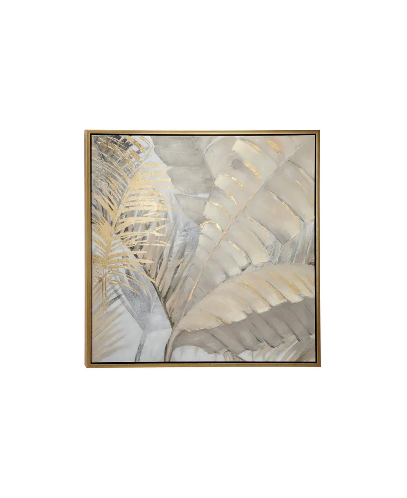 CosmoLiving by Cosmopolitan Brown Traditional Canvas Wall Art, 40 x 40 - Gold