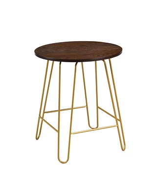 Ian Round Side Table - Gold