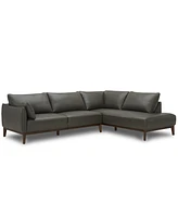 Jollene Leather 2-Pc. Sectional with Chaise, Created for Macy's