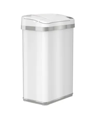 iTouchless 4 Gallon White Steel Touchless Trash Can with Deodorizer & Fragrance