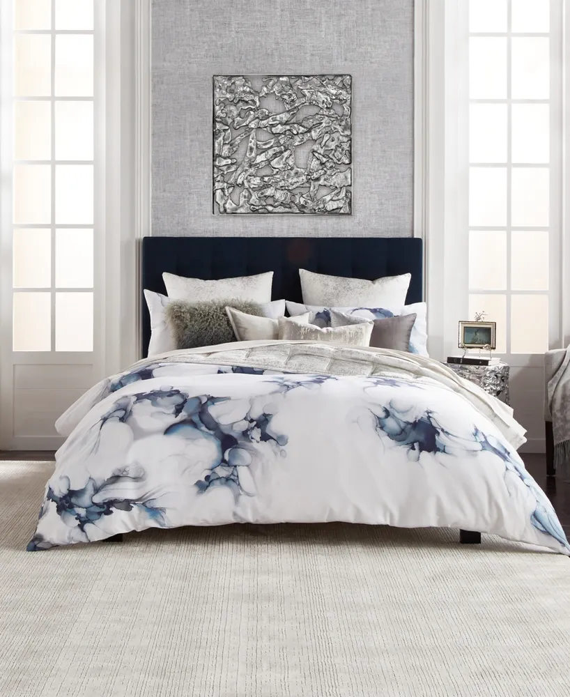 J. Queen New York Weston Blue Bedding Collection Woven Damask Print  Comforter Set