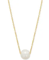 Giani Bernini Cultured Freshwater Pearl (8mm) Solitaire 18" Pendant Necklace, Created for Macy's