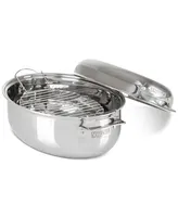 Viking Metal Induction-Safe 8.5-Qt. Oval 3-in-1 Roaster with Lid & Rack