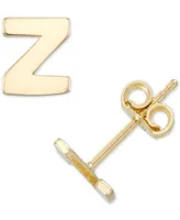 Initial Stud Earrings in 10k Gold