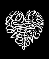 Women's Word Art Crewneck Love Heart Sweatshirt