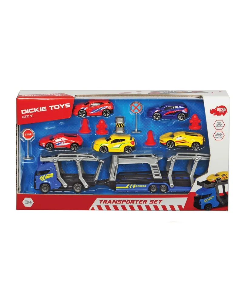 Dickie Toys Transporter Set with 5 Die-Cast Cars