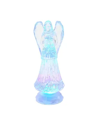 Kurt Adler 10.5" Battery Operated Led Light-Up Angel with Water Table Piece