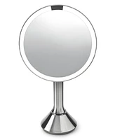 simplehuman 8" Round Sensor Makeup Mirror with Touch-Control Dual Light Settings